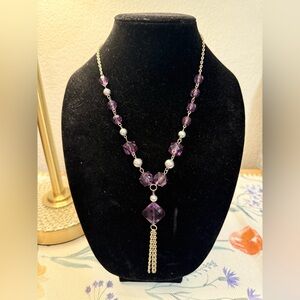 Purple and Silver Necklace